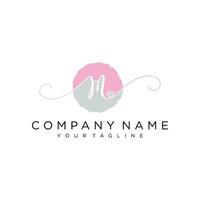 Simple Elegant Initial Letter Type M Logo Sign Symbol Icon vector