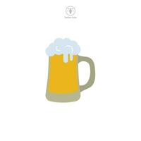 cerveza jarra icono símbolo vector ilustración aislado en blanco antecedentes