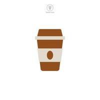 café taza icono símbolo vector ilustración aislado en blanco antecedentes