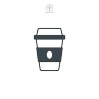 café taza icono símbolo vector ilustración aislado en blanco antecedentes