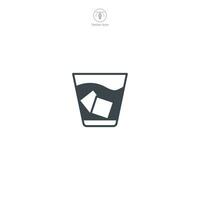 Whiskey Glass Icon symbol vector illustration isolated on white background