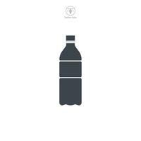 botella de agua icono símbolo vector ilustración aislado en blanco antecedentes