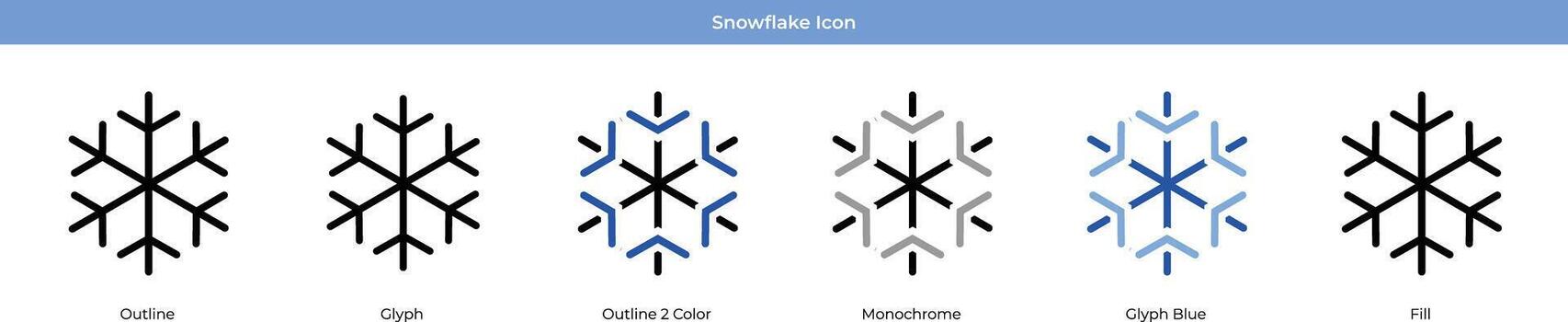 Snowflake Icon Set vector