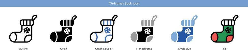 Christmas Sock Icon vector