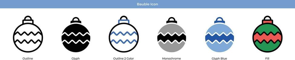 Bauble Icon Set vector