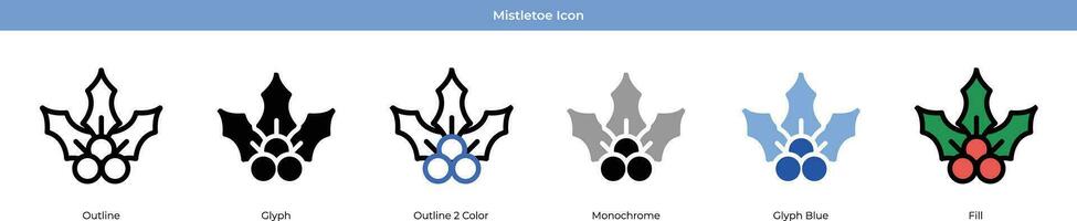 Mistletoe Icon Set vector