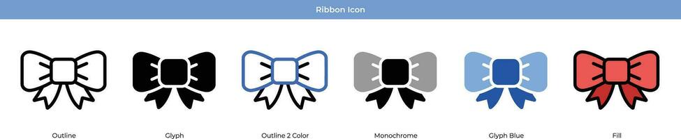 Ribbon Icon Set vector