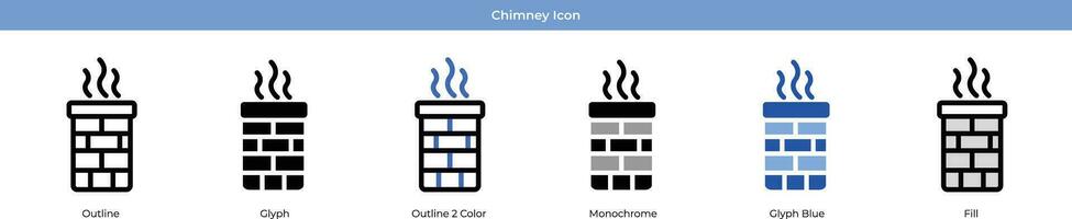 chimey icono conjunto vector