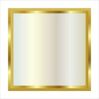 Rectangle golden frame border vector