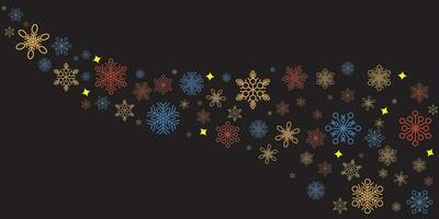 Winter and christmas background vector design with snowflakes with copyspace