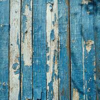 AI generated old blue painted wood texture background photo