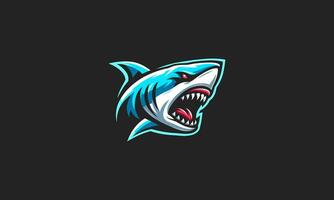 head shark angry vector illustration mascot design