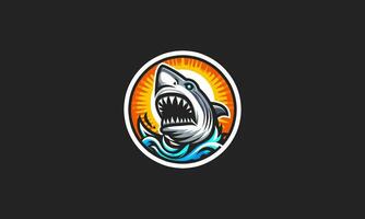 head shark angry vector illustration mascot design