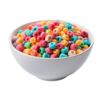 ai generado desayuno cereal aislado en transparente antecedentes png