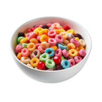 ai generado desayuno cereal aislado en transparente antecedentes png