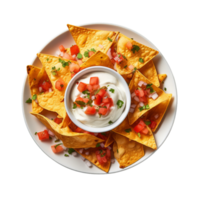 ai generado delicioso nachos aislado en transparente antecedentes png