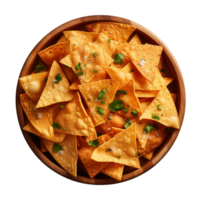 ai généré délicieux Nachos isolé sur transparent Contexte png