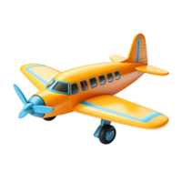 ai gerado 3d avião isolado em transparente fundo png