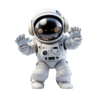 ai generado 3d astronauta personaje mascota aislado en transparente antecedentes png