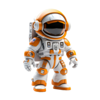 ai generado 3d astronauta personaje mascota aislado en transparente antecedentes png