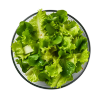 AI generated Green Lettuce Leaves Isolated On Transparent Background png