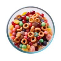 ai gerado café da manhã cereal isolado em transparente fundo png