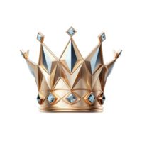 AI generated Elegant Golden Crown Isolated On Transparent Background png