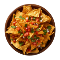 ai généré délicieux Nachos isolé sur transparent Contexte png