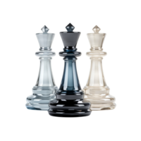 AI generated 3D Chess Pieces Isolated On Transparent Background png