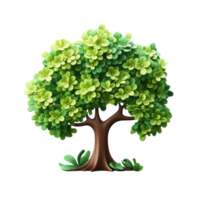 AI generated 3D Bonsai Tree Isolated On Transparent Background png