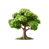 AI generated 3D Bonsai Tree Isolated On Transparent Background png