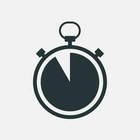 Stopwatch timer 55 seconds or minutes icon. Vector
