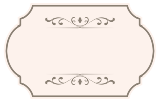 Vintage label of vintage decorative badge menu illustration. png