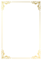 Vintage gold border, A4 size, for decorating paper edges. png