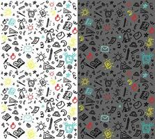 back to school. school background Seamless pattern with doodles vector