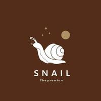 animal caracol natural logo vector icono silueta retro hipster