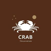 animal crab natural logo vector icon silhouette retro hipster