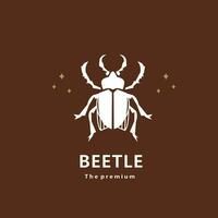 animal beetle natural logo vector icon silhouette retro hipster