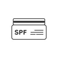 spf crema tarro icono. aislado en blanco antecedentes. vector icono. para social redes, diseño.