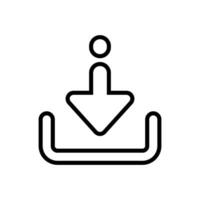Download icon vector. Upload button illustration. Load symbol or logo. vector