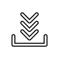 Download icon vector. Upload button illustration. Load symbol or logo. vector