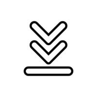Download icon vector. Upload button illustration. Load symbol or logo. vector