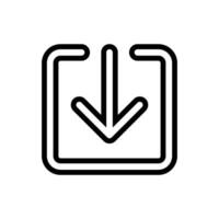 Download icon vector. Upload button illustration. Load symbol or logo. vector