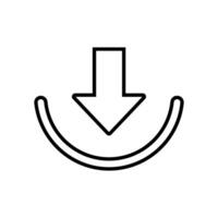Download icon vector. Upload button illustration. Load symbol or logo. vector