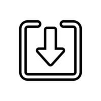 Download icon vector. Upload button illustration. Load symbol or logo. vector