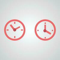 Two Clocks Displaying Different Time Zones vector