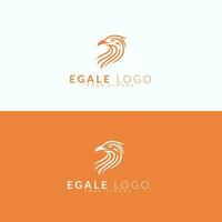 egale logo diseño con vibrante naranja antecedentes vector