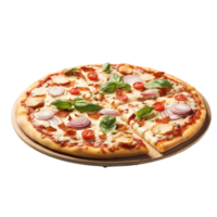 ai generado clásico pepperoni Pizza en transparente antecedentes png