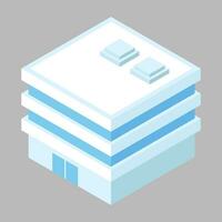 Vector isometric building on white