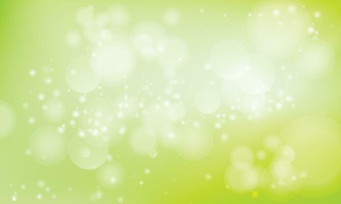 Vector green background with glowing sparkle bokeh